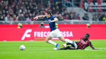 AC Milan berhasil memenangi Derby della Madonnina setelah menaklukkan Inter Milan dengan skor tipis 1-0. (AP Photo/Luca Bruno)