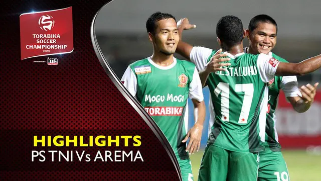 Video highlights TSC 2016 antara PS TNI Vs Arema Cronus yang berakhir dengan skor 2-1 di Stadion Pakansari, Kab. Bogor.