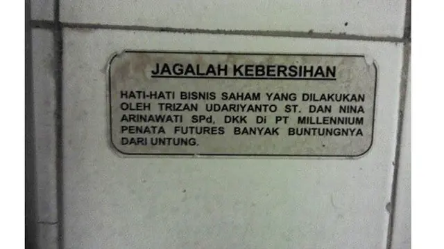 6 Tulisan Jaga Kebersihan Ini Bikin Geleng Kepala