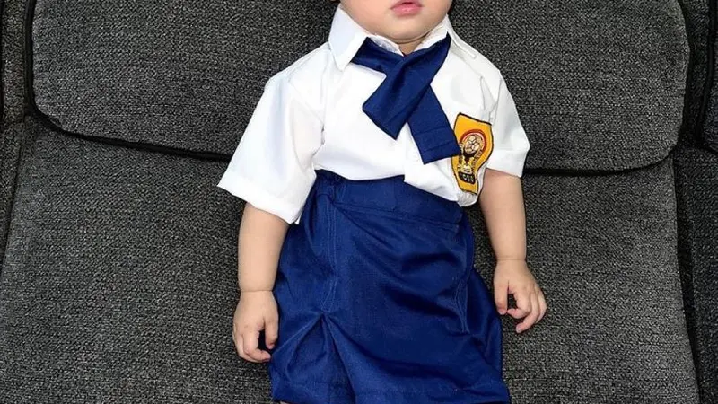 OOTD Guzel Putri Ali Syakieb dan Margin Wieheerm Pakai Seragam SMP, Gemas bak Boneka Hidup