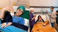 Aliya Rajasa yang terbaring di rumah sakit untuk jalani operasi kantong empedu. (Instagram/@ruby_26)