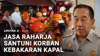 Isak tangis keluarga mewarnai penyerahan jenazah korban kebakaran KMP Mutiara Sentosa II, di Rumah Sakit Bhayangkara Surabaya. Jasa Raharja memastikan santunan bagi ahli waris para korban luka, maupun meninggal dunia.