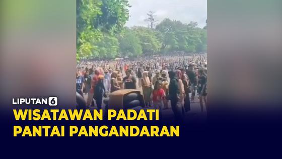 VIDEO: Suasana Pantai Pangandaran, Ramai Tak Berjarak!