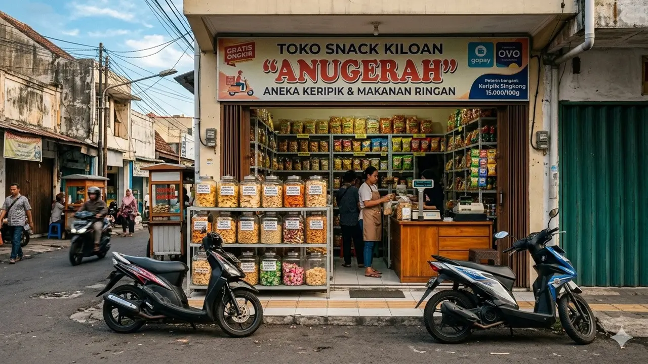 ilustrasi snack kiloan
