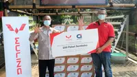 Cortezian Indonesia menyalurkan donasi 100 paket sembako untuk Balai Lansia Budi Dharma Margahayu, Bekasi Timur, Jawa Barat. (Wuling)