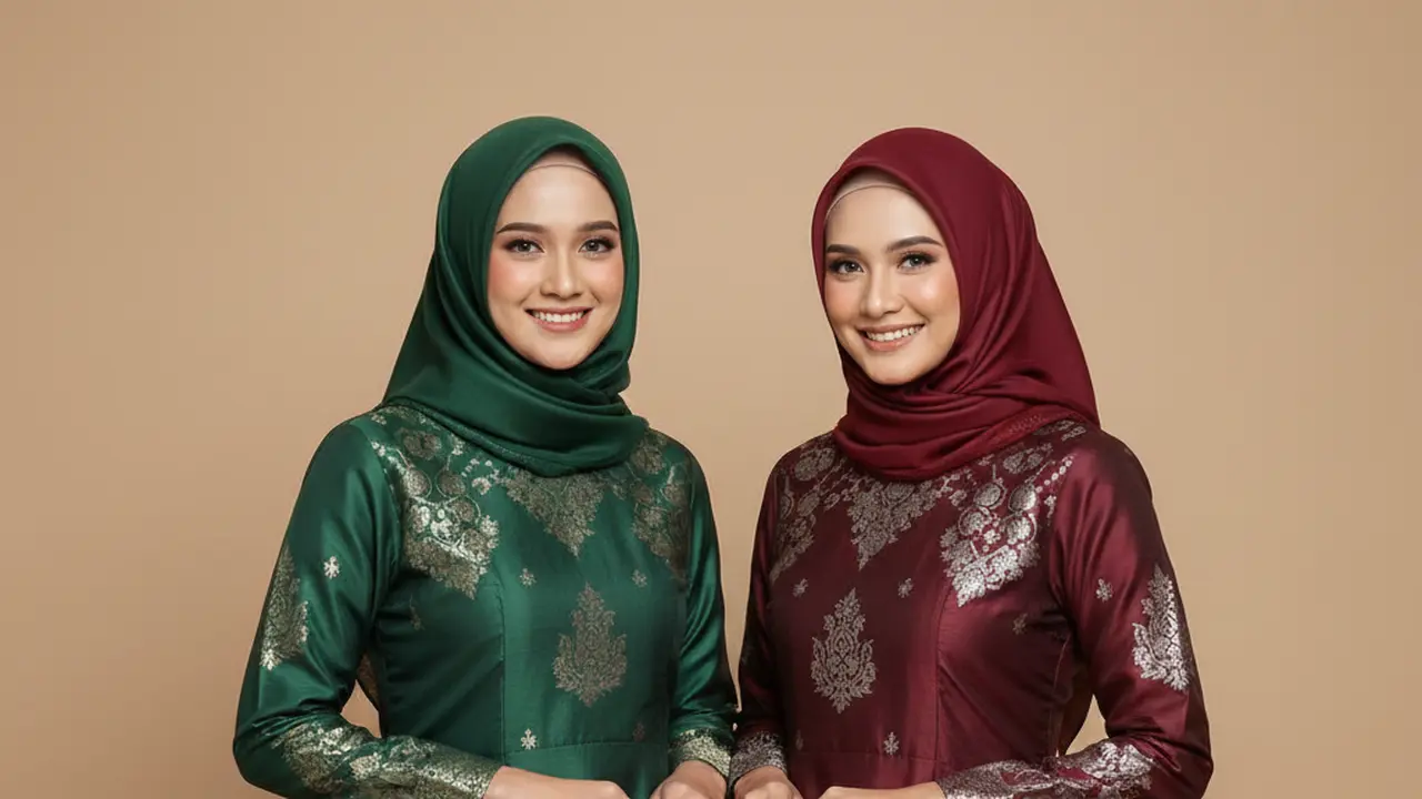 Pilihan Gamis Batik Silk Look Jatuh Lembut Terbaru