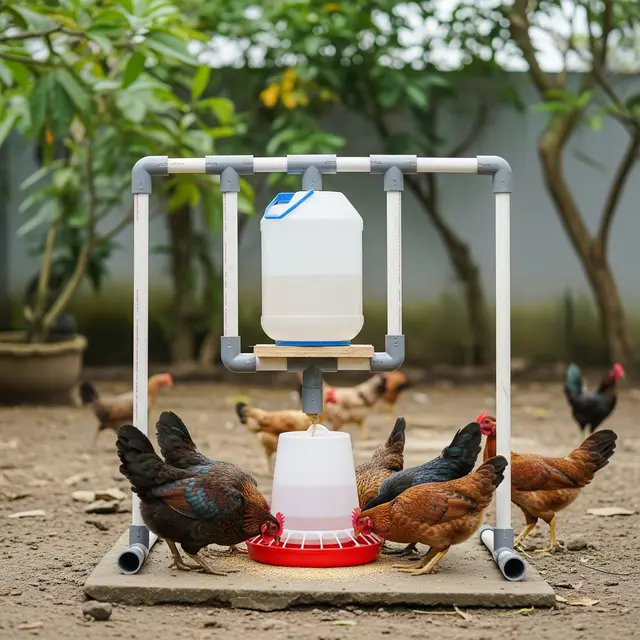 Cara Merakit Tempat Pakan Ayam Sistem Gravitasi Sederhana