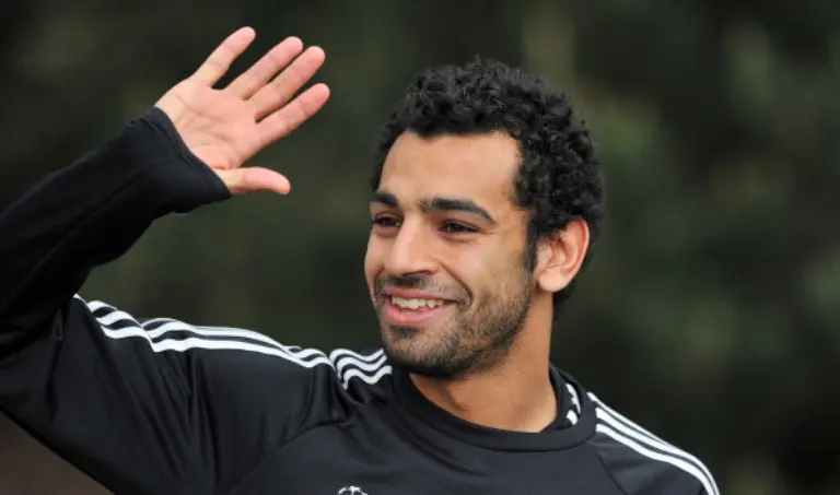 Mohamed Salah di Chelsea. (AFP/Glyn Kirk)