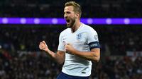Kehadiran Harry Kane di lini depan Inggris membuat setiap lawan merasa terancam. (AFP/Glyn Kirk)