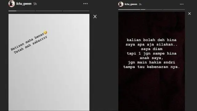 Instagram Stories Icha Gween (Instagram/ @iicha_gween)