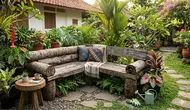 8 Inspirasi Tempat Duduk Taman dari Batang Kelapa Bekas yang Estetik, Bisa Dibuat Sendiri di Rumah