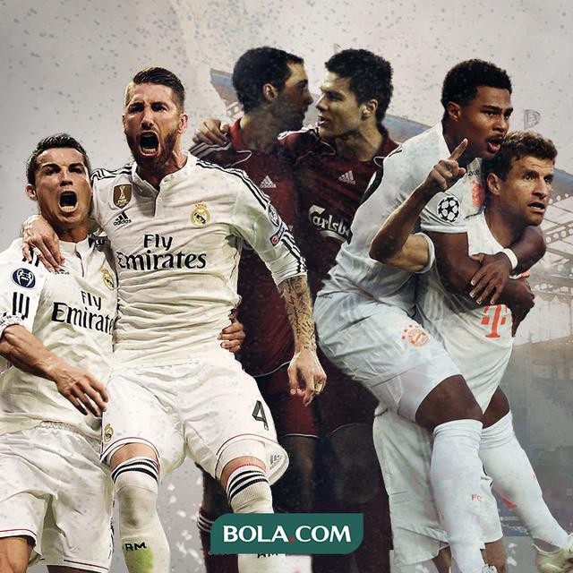 Real Madrid, Liverpool dan Bayern Munchen