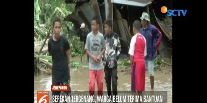 Korban Banjir Jeneponto Mengaku Belum Dapat Bantuan Pemerintah
