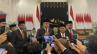 Wakil menteri komunikasi dan informatika (wamen kominfo), Angga Raka Prabowo setelah resmi dilantik Presiden Jokowi di Istana Negara Jakarta. (Liputan6.com/Radityo Priyasmoro)