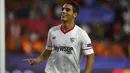 Pemain Sevilla, Wissam Ben Yedder membuat panas persaingan top scorer Liga Champions dengan mengoleksi empat gol. (AFP/Cristina Quicler)