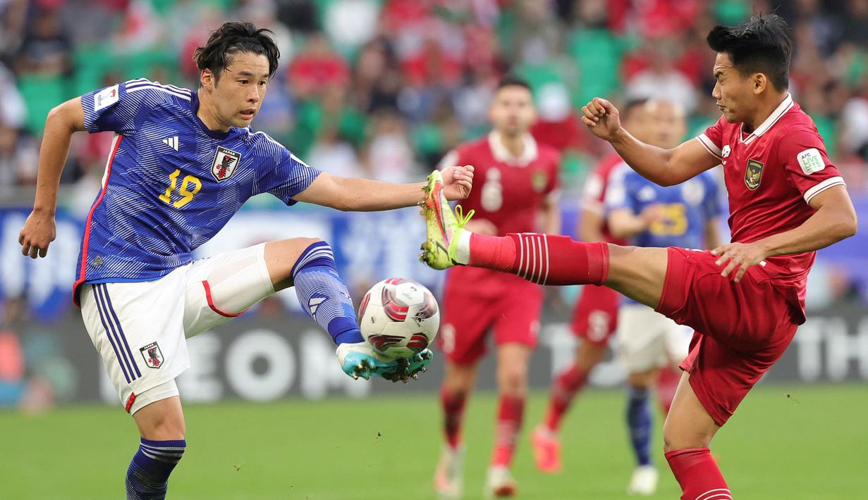 Jepang menjadi lawan terberat Timnas Indonesia di Grup C putaran ketiga Kualifikasi Piala Dunia zona Asia 2026 setelah hasil drawing yang berlangsung di Kuala Lumpur, Malaysia, Kamis (27/06/2024). Skuad berjuluk Samurai Biru tersebut tercatat telah tampil di Piala Dunia sebanyak 7 kali sejak 1998. Pencapaian terbaik mereka adalah melaju ke babak 16 besar. (AFP/Giuseppe Cacace)