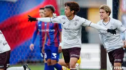 Taisei Miyashiro jadi pencetak gol terbanyak Vissel Kobe dengan 3 gol, sedangkan Rikuto Hirose mencatat assist terbanyak di tim dengan dua assist. (twitter.com/visselkobe)