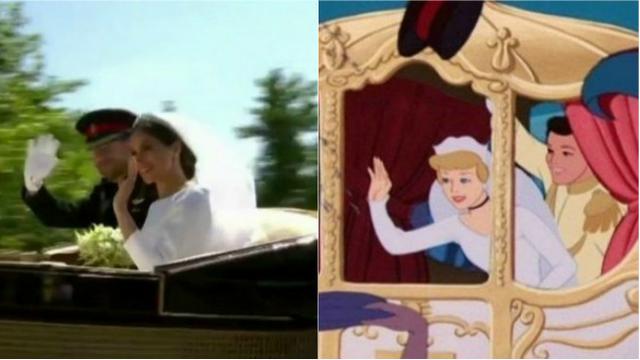 Lambaian tangan mereka mirip dengan lambaian tangan dalam kisah Cinderella.