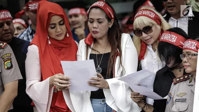 Sejumlah Artis dan Produser Deklarasikan Antinarkoba di Polres Jakarta Selatan