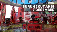 Buruh yang ikut aksi tersebut berasal dari Jabodetabek, Karawang, dan Purwakarta.