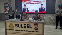 Konferensi pers Polda Sulsel (Liputan6.com/Fauzan)