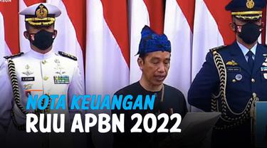 Presiden Jokowi menyampaikan nota keuangan dan RUU APBN 2022 di sidang tahunan MPR 2021. Dalam kesempatan itu, Presiden menjelaskan target pertumbuhan ekonomi dan pembelanjaan negara di 2022.