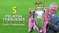 Video pelatih sepak bola tersukses karena mendapatkan trofi terbanyak di setiap klub sepak bola yang sedang dilatihnya.