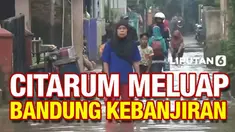 Hujan deras membuat sungai Citarum meluap. Akibatnya luapan Citarum merendam permukiman yang ada di Kabupaten Bandung, Jawa Barat.