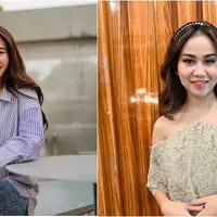 Potret adu gaya Aaliyah Massaid dan Mayang Lucyana yang disebut berparas mirip. (Sumber: Instagram/aaliyah.massaid/mayaang.lucyaana)