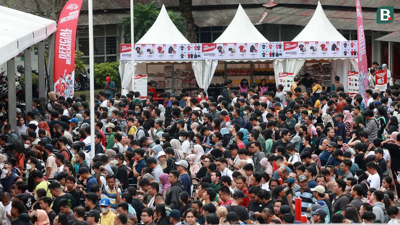 Foto: Tanpa Kehadiran La Pulga, Antusiasme Pejuang Tiket Pertandingan Timnas Indonesia Vs Argentina Tetap Ramai