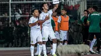 Winger Persebaya Surabaya Osvaldo Haay merayakan gol ke gawang Perseru Badak Lampung di Stadion Sumpah Pemuda, Selasa (20/8/2019). (Persebaya)