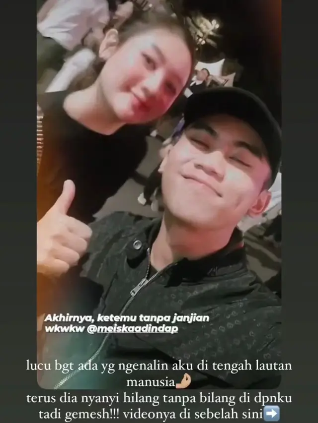 Meiska Adinda dikejutkan penggemar musiknya di konser Raisa