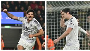 Harry Maguire tampil sebagai 'Hero to Zero' dalam laga lanjutan Liga Inggris 2025/2026 antara Bournemouth melawan Manchester United pada Jumat (20/03/2026) waktu setempat. (Foto Kolase: (AFP/Glyn Kirk))