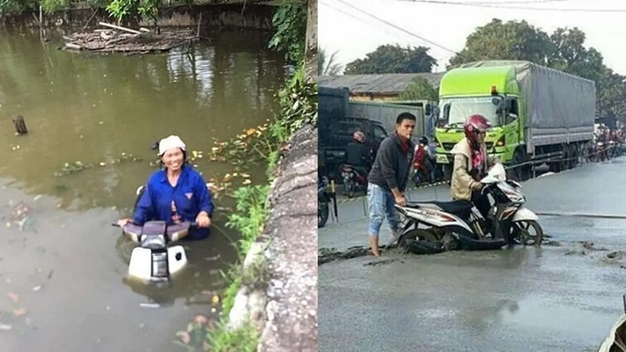 6 Momen Apes Emak-Emak saat Naik Motor Ini Bikin Elus Dada