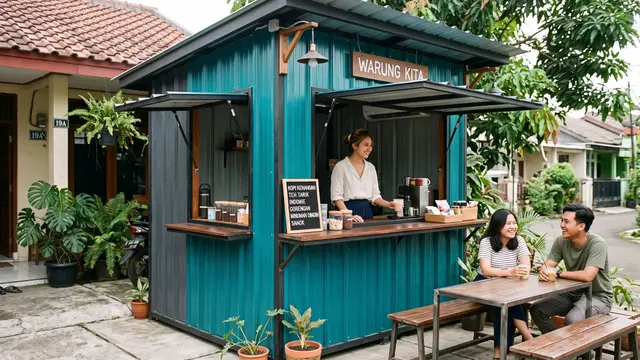 Desain Warung Kecil Depan Rumah