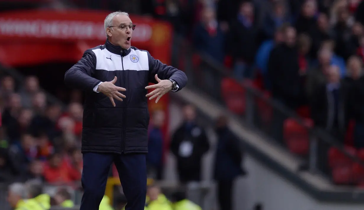 Bagi Claudio Ranieri yang lahir di Roma, 20 Oktober 1951, ini adalah gelarnya yang pertama di liga kasta tertinggi. (AFP/Oli Scarff)