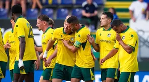 Pemain Timnas Indonesia, Ole Romeny dan Justin Hubner, bersama klubnya, Fortuna Sittard. (Dok. fortunasittard.nl)
