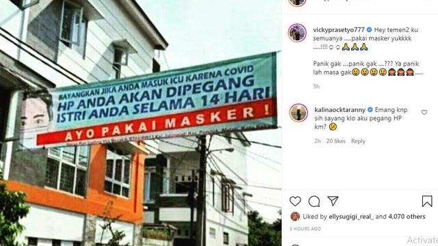 Vicky Prasetyo - Kalina Ocktaranny (Foto: Instagram/@vickyprasetyo777)