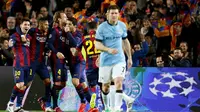 Menang Tipis, Barcelona Tendang ManCity dari Liga Champions
