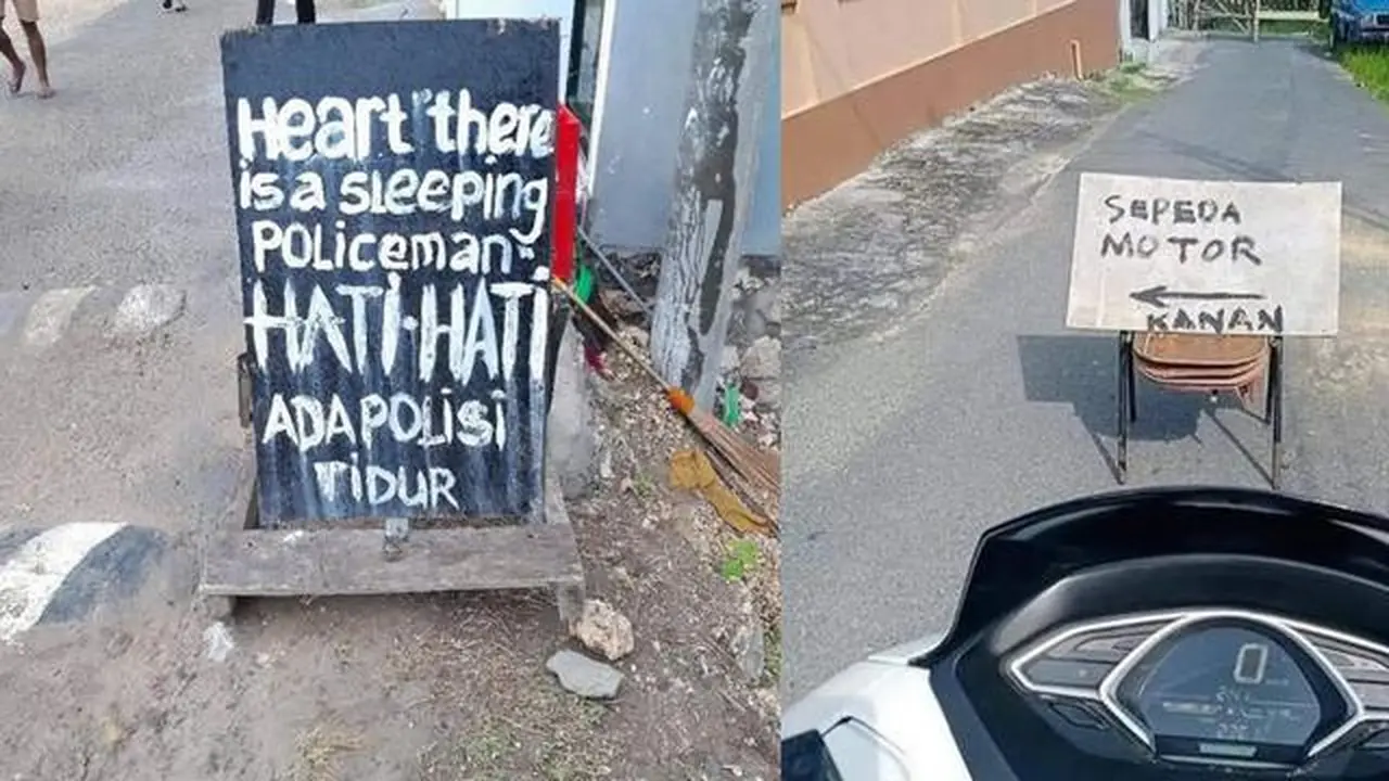 Imbauan lalu lintas nyeleneh (Istimewa)