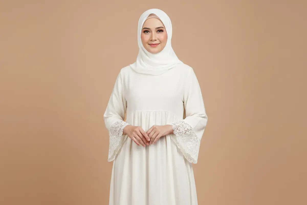 Model Baju Nuansa Putih Clean dan Classy untuk Sungkeman. AI