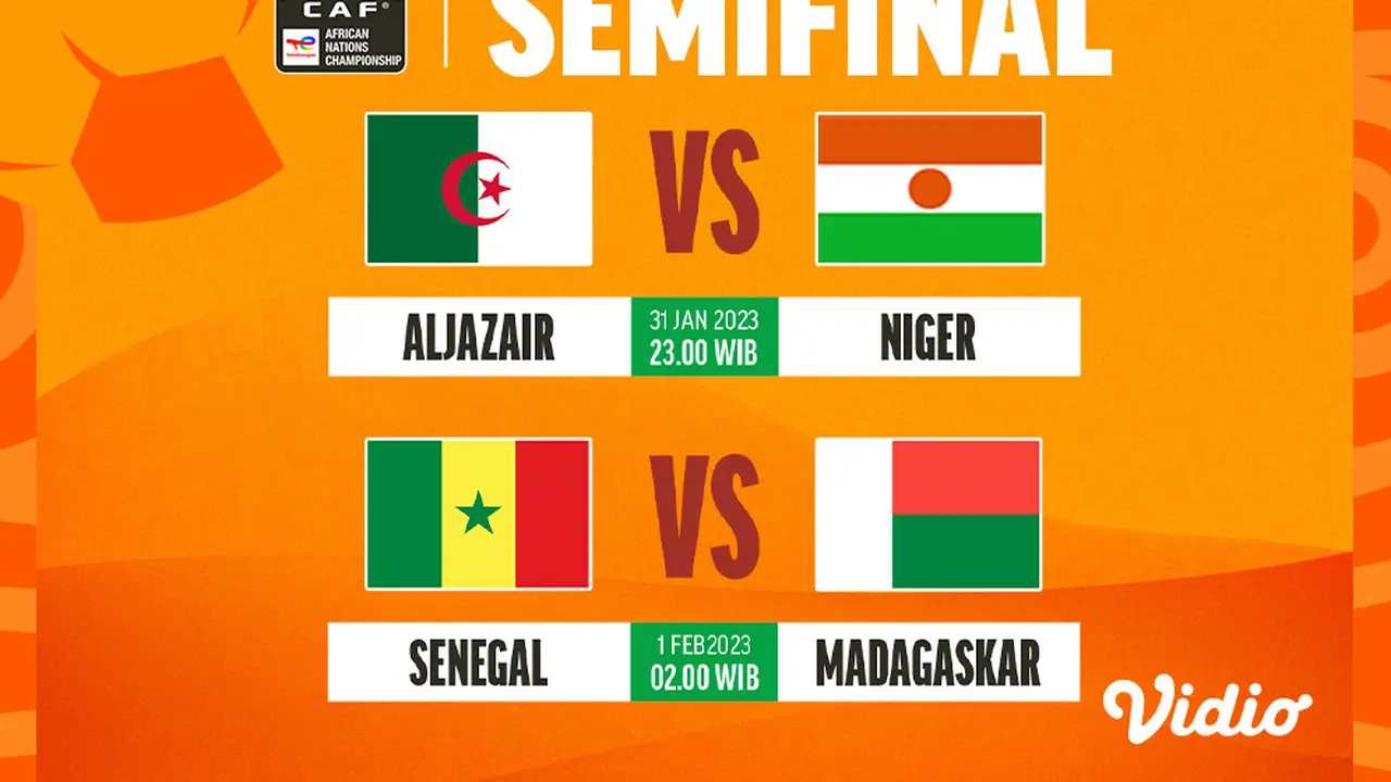 Live Streaming Semifinal African Nations Championship 2022 di Vidio Malam Ini : 4 Tim Memperebutkan Tiket Final