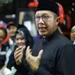 Menteri Agama (Menag) Lukman Hakim Saifuddin melepas jemaah haji kelompok terbang (kloter) 1 JKS di Makkah. Bahauddin/MCH