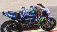 Pebalap Movistar Yamaha, Maverick Vinales, belum sepenuhnya merasakan manfaat dari sasis baru yang digunakan motornya. (Twitter/@MotoGP)