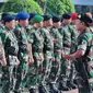 Untuk pengamanan pengumuman KPU, sekitar 35.000 personel TNI akan diterjunkan untuk membantu aparat kepolisian, Jakarta, Selasa (22/7/14). (Liputan6.com/Faizal Fanani)
