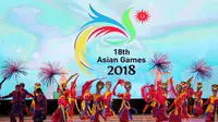 Logo Asian Games 2018_Hari Olah Raga Nasional_(Bola.com/Arief Bagus)