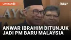 Raja Malaysia Sultan Abdullah Sultan Ahmad Shah resmi tunjuk ketua Pakatan Harapan (PH) Anwar Ibrahim sebagai perdana menteri baru Malaysia. Langkah ini akhiri kebuntuan usai hasil pemilihan 19 November 2022 yang memunculkan parlemen gantung.