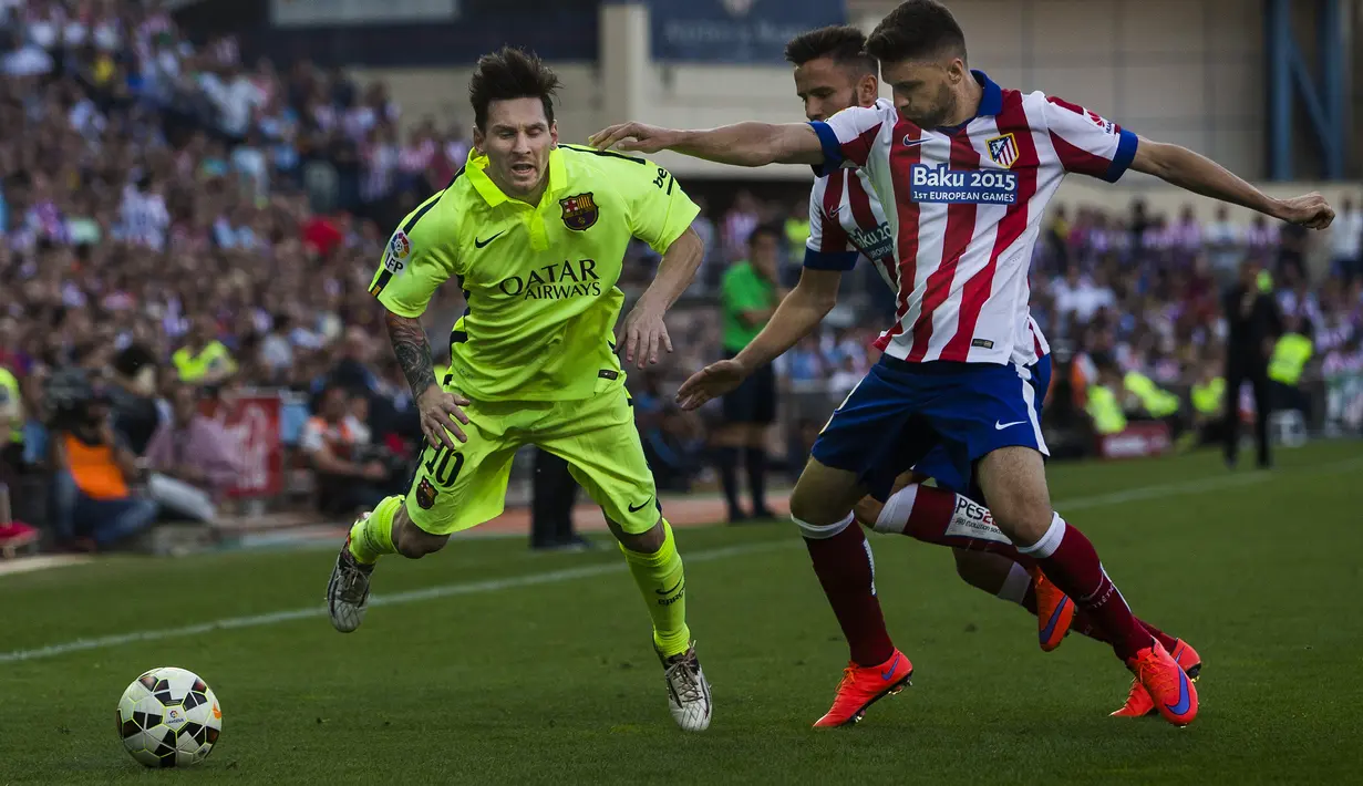 Aksi Lionel Messi. (AP Photo/Andres Kudacki)