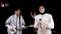 Rendy Pandugo & Sivia Buka Upacara Peringatan Detik-Detik Proklamasi Kemerdekaan Republik Indonesia. (Vidio.com)