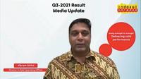 Paparan kinerja PT Indosat Tbk (ISAT), Kamis (28/10/2021) (Dok: tangkapan layar/Pipit R)